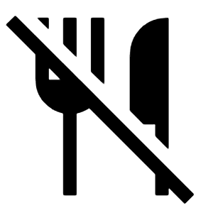 No Meals Icon from Sharp Line - Material Symbols Set