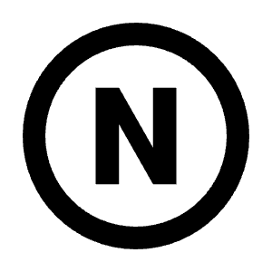 North Circle Icon from Outlined Line - Streamline Material Free Set