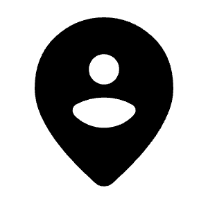 Person Pin Circle Fill Icon from Rounded Fill - Material Symbols Set