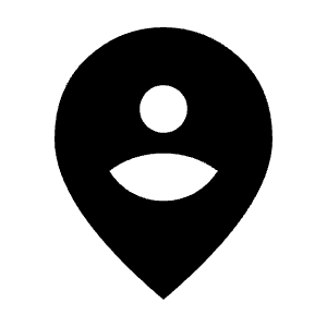 Person Pin Circle Fill Icon from Sharp Fill - Material Symbols Set