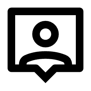Person Pin Icon from Outlined Line - Streamline Material Free Set