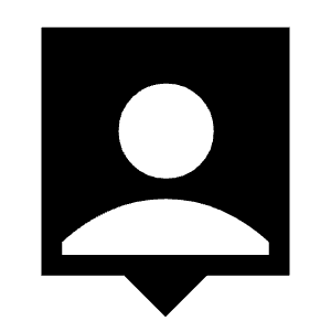 Person Pin Fill Icon from Sharp Fill - Material Symbols Set