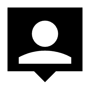 Person Pin Fill Icon from Sharp Fill - Streamline Material Free Set