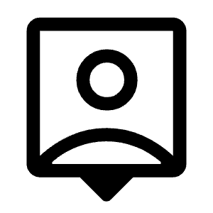 Person Pin Icon from Rounded Line - Material Symbols Set