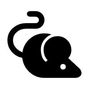 Pest Control Rodent Fill Icon from Outlined Fill - Material Symbols Set