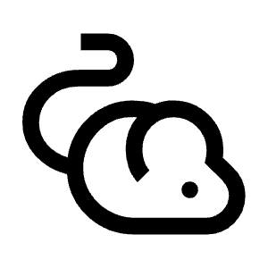 Pest Control Rodent Icon from Sharp Line - Material Symbols Set
