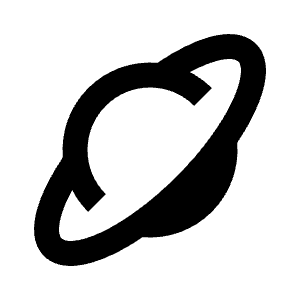 Planet Ring Icon from Outlined Line - Material Pro Free Set