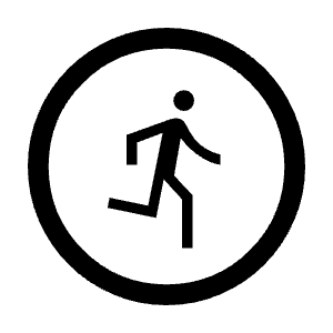 Run Circle Icon from Outlined Line - Material Symbols Set