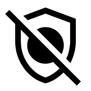 Safety Check Off Icon from Sharp Line - Material Symbols Set