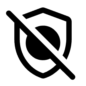 Safety Check Off Icon from Rounded Line - Material Symbols Set