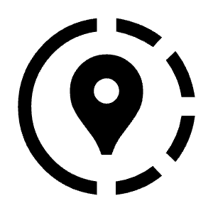 Share Location Icon from Sharp Line - Material Symbols Set