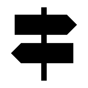 Signpost Fill Icon from Outlined Fill - Material Symbols Set