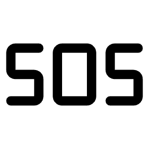 Sos Fill Icon from Rounded Fill - Material Symbols Set