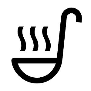 Soup Kitchen Icon from Sharp Line - Material Symbols Set