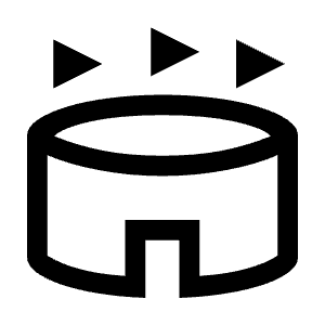 Stadium Icon from Sharp Line - Material Symbols Set