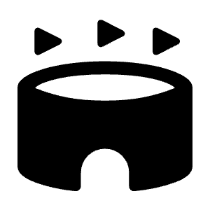 Stadium Fill Icon from Rounded Fill - Material Symbols Set