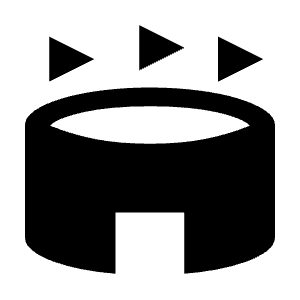 Stadium Fill Icon from Sharp Fill - Material Symbols Set
