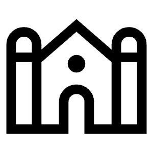 Synagogue Icon from Outlined Line - Material Symbols Set