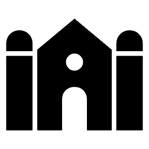 Synagogue Fill Icon from Outlined Fill - Material Symbols Set