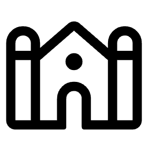 Synagogue Icon from Rounded Line - Material Symbols Set