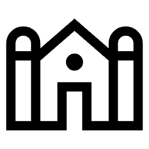 Synagogue Icon from Sharp Line - Material Symbols Set
