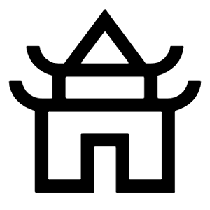 Temple Buddhist Icon from Sharp Line - Material Symbols Set