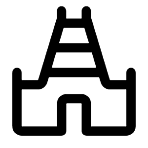 Temple Hindu Icon from Rounded Line - Material Symbols Set