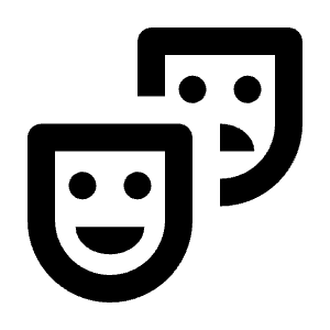 Theater Comedy Icon from Outlined Line - Streamline Material Free Set