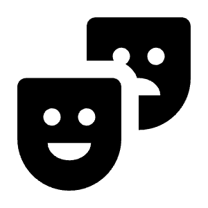 Theater Comedy Fill Icon from Outlined Fill - Streamline Material Free Set