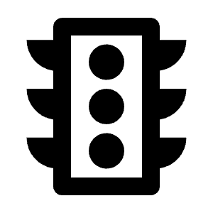 Traffic Icon from Outlined Line - Streamline Material Free Set