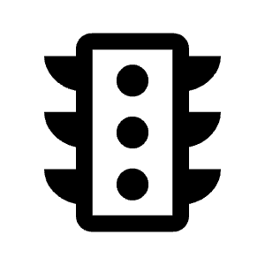 Traffic Icon from Outlined Line - Material Symbols Set