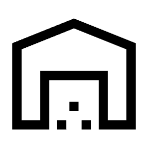 Warehouse Icon from Outlined Line - Material Symbols Set