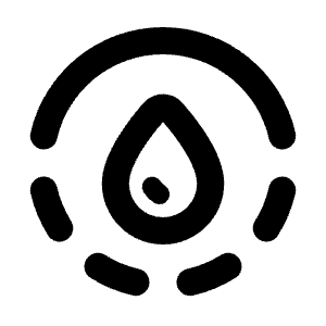 Water Drop Circle Icon from Rounded Line - Streamline Material Free Set