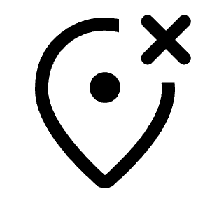 Wrong Location Icon from Rounded Line - Material Symbols Set