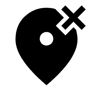 Wrong Location Fill Icon from Sharp Fill - Material Symbols Set