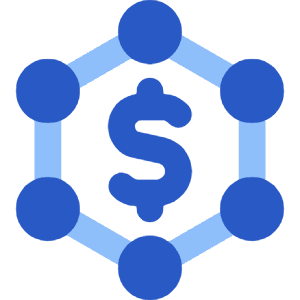 Cash Molecule Icon from Core Flat Set