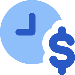 Hourly Rate Fee Dollar Sign Icon from Core Flat Set