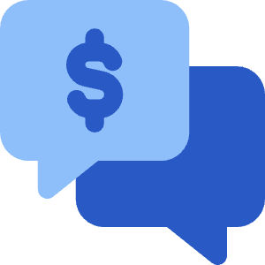 Negotiation Bubble Icon from Core Flat Set