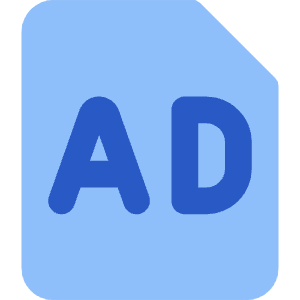 Print Advertising Icon from Core Flat Set