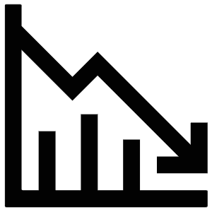 Arrow Down Chart Decrease Icon from Atlas Line Set