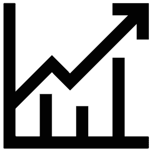 Arrow Up Chart Icon from Atlas Line Set