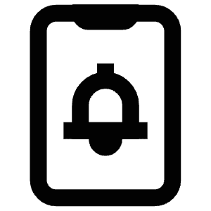 Bell Mobile Icon from Atlas Line Set