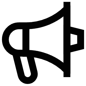 Bullhorn Megaphone Icon from Atlas Line Set