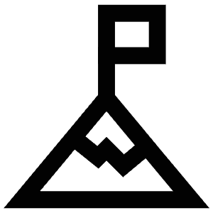 Flag Mountain Icon from Atlas Line Set