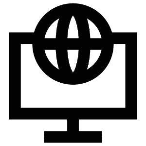 Global Monitor Icon from Atlas Line Set
