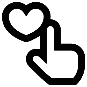 Heart Hand Gesture Icon from Atlas Line Set
