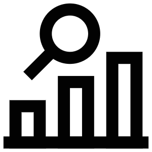 Magnifying Glass Bar Chart Icon from Atlas Line Set