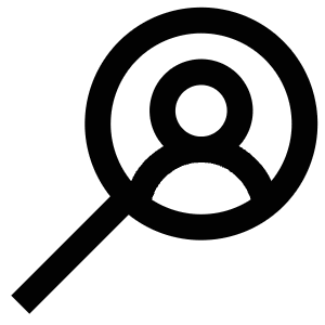 Magnifying Glass User Icon from Atlas Line Set