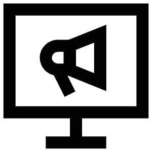 Megaphone Monitor Icon from Atlas Line Set
