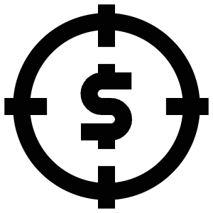 Money Target Icon from Atlas Line Set
